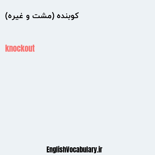 ترجمه کلمه knock out به فارسی