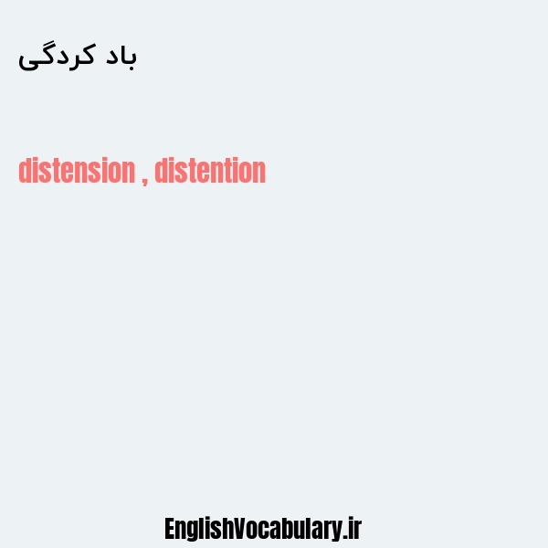 باد کردگی به انگلیسی