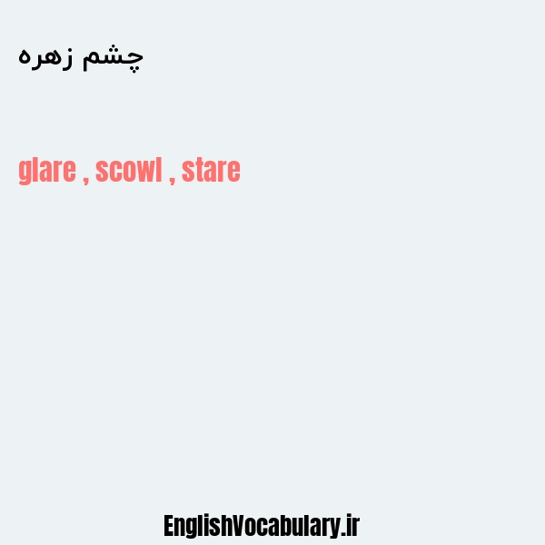 چشم زهره به انگلیسی