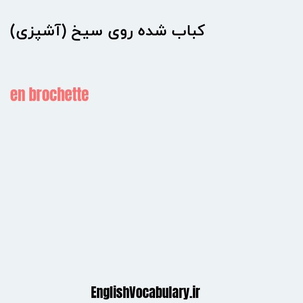 کباب شده روی سیخ (آشپزی) به انگلیسی